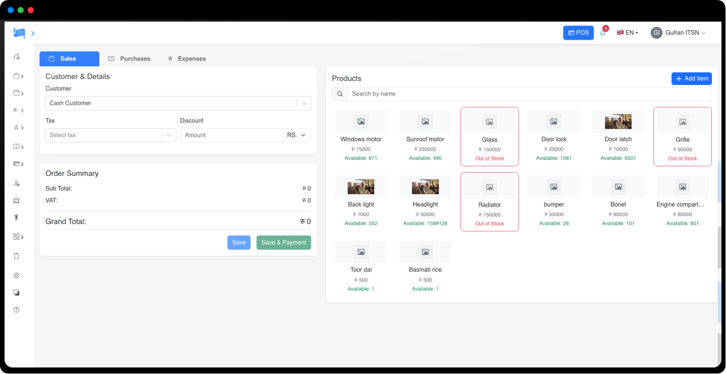 Lokta POS System Interface